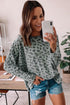 Animal Print Stitching Loose Long Sleeve Top